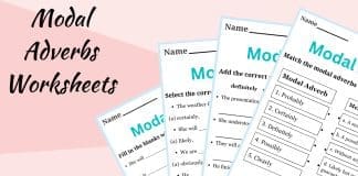 Modal Adverb Worksheets and Exercises